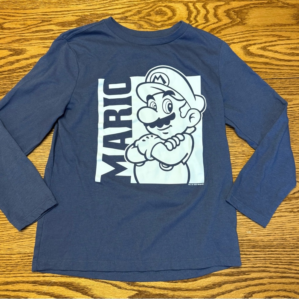 Old Navy Kids Long Sleeve Mario Shirt - Navy
